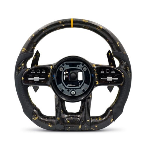 Golden Forged Carbon Fiber LED Lenkrad für Mercedes BENZ AMG